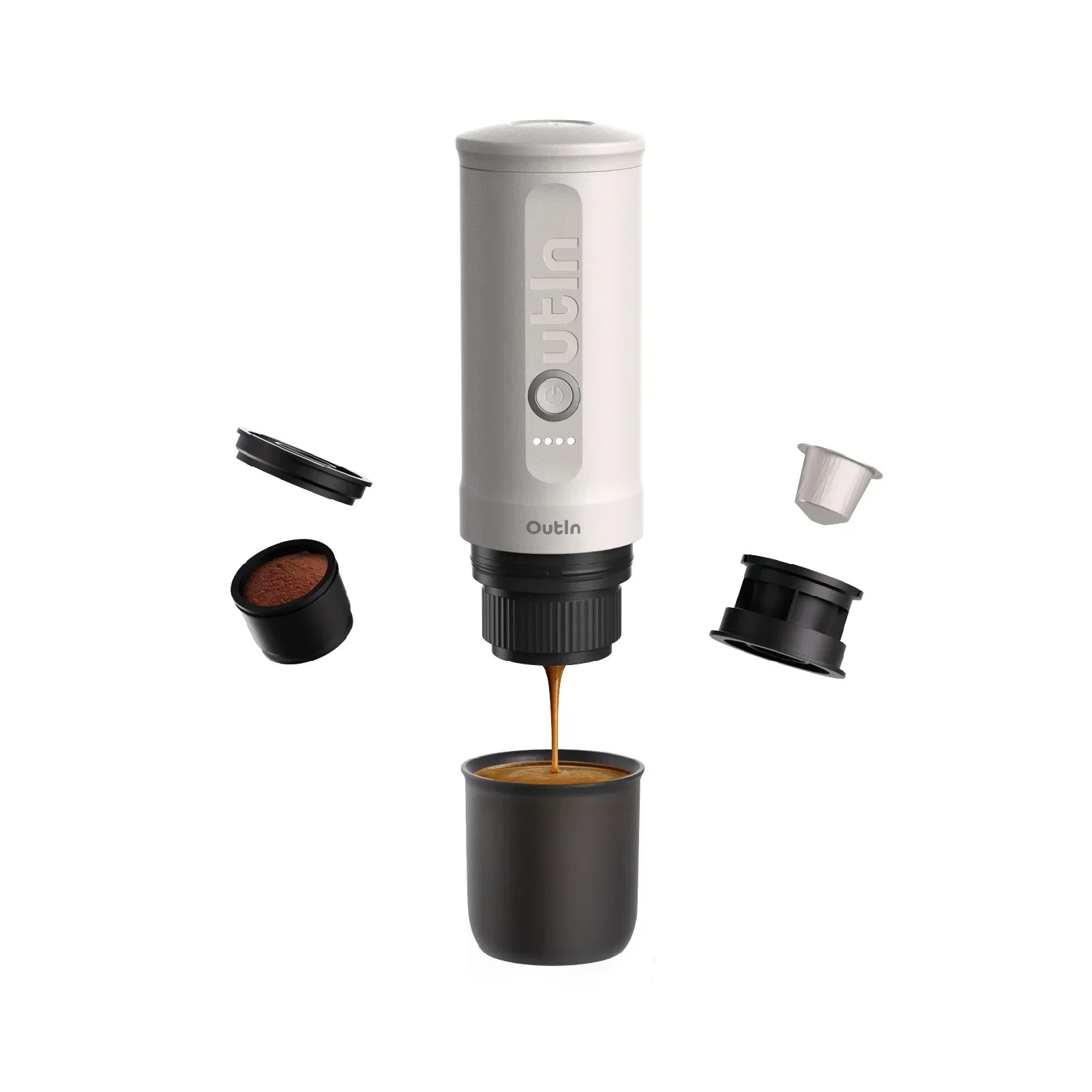 Nano Portable Espresso Machine, Pearl White
