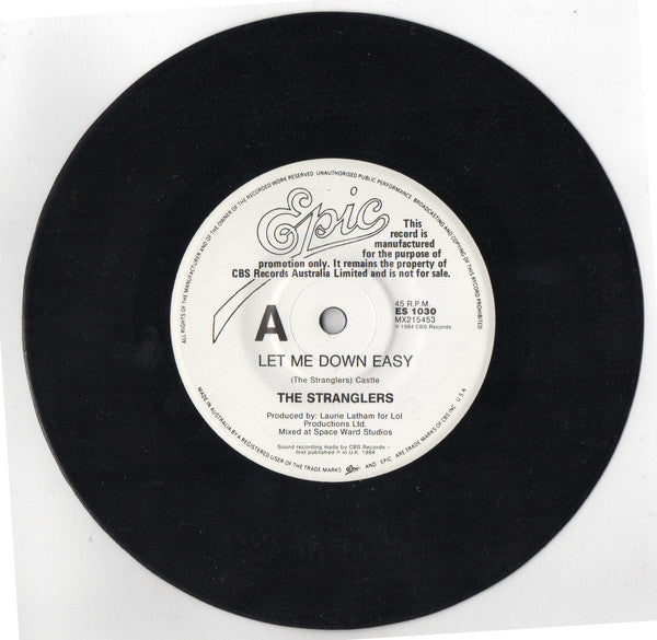The Stranglers : Let Me Down Easy (7", Promo)