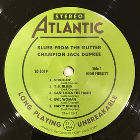 Champion Jack Dupree : Blues From The Gutter (LP, Album, RE, RM, 180)