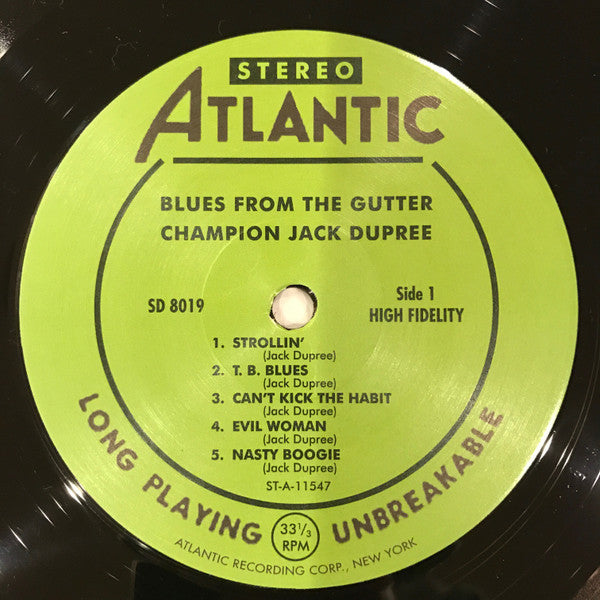 Champion Jack Dupree : Blues From The Gutter (LP, Album, RE, RM, 180)