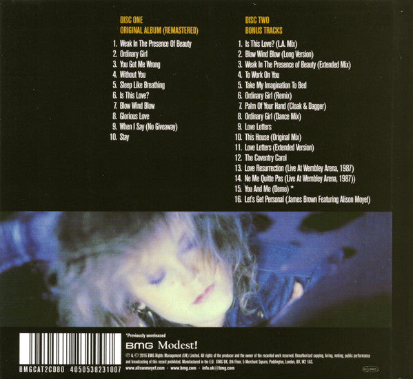 Alison Moyet : Raindancing (CD, Album, RE + CD, Comp + Dlx, RM, Med)