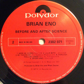 Brian Eno : Before And After Science (LP, Album, RP)