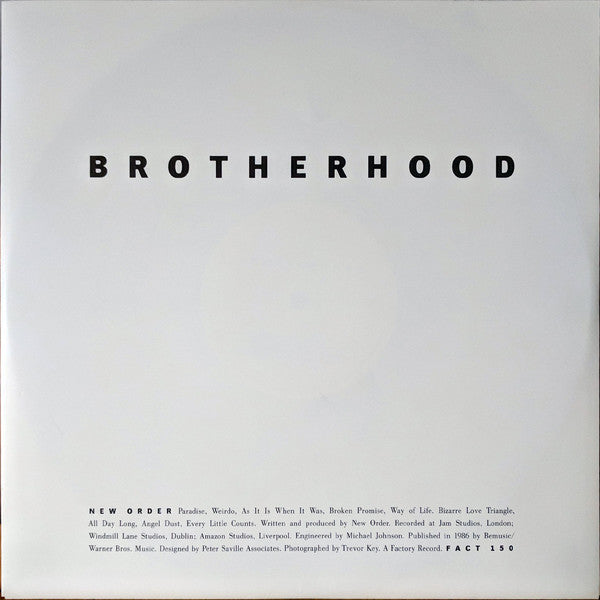 New Order : Brotherhood (LP, Album)
