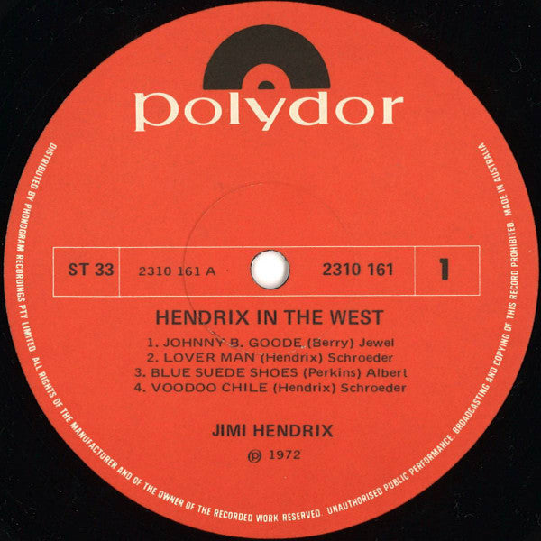 Jimi Hendrix : Hendrix In The West (LP, Album, Gat)