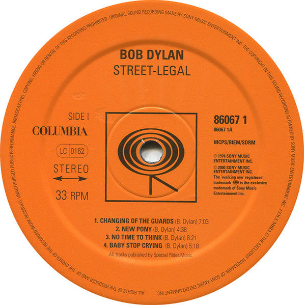 Bob Dylan : Street-Legal (LP, Album, Ltd, RE, 180)
