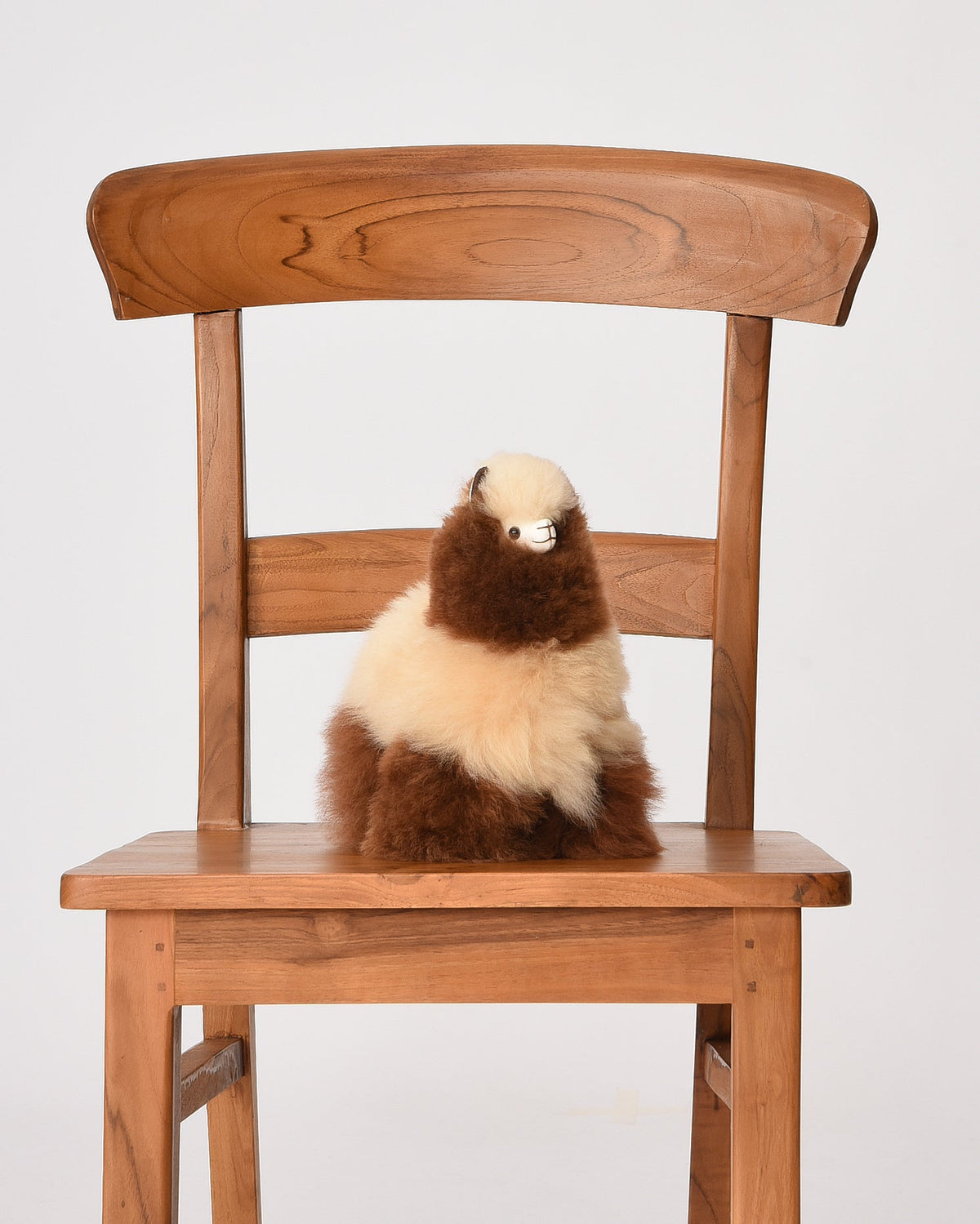 The Big Mini 22cm Baby Alpaca Plush Toy, Brown & Cream