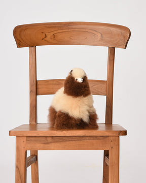The Big Mini 22cm Baby Alpaca Plush Toy, Brown & Cream