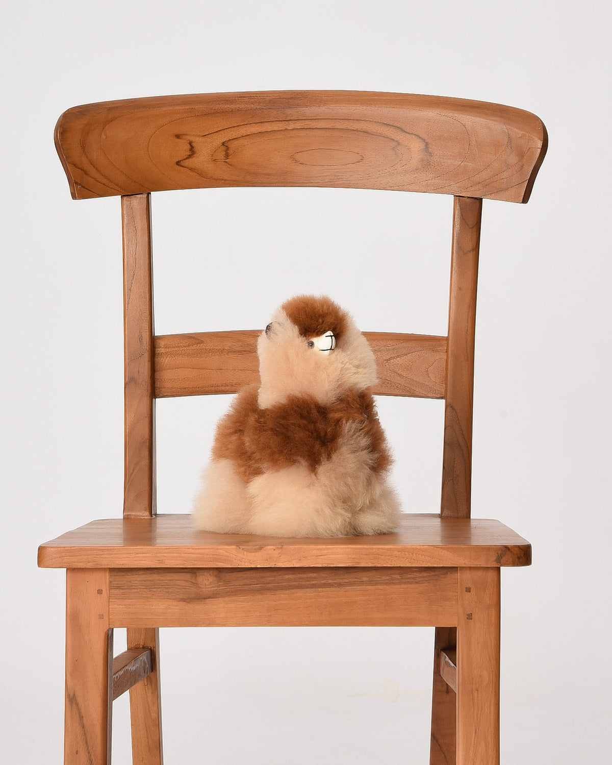 The Mega Mini 18cm Baby Alpaca Plush Toy, Cream & Brown
