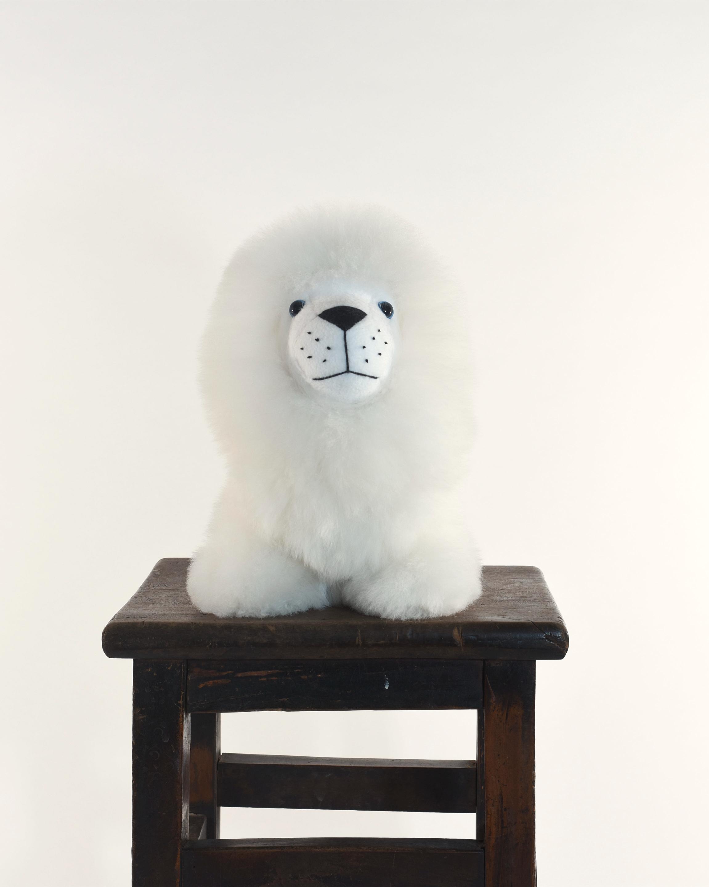 The Lion Baby Alpaca Plush Toy, White