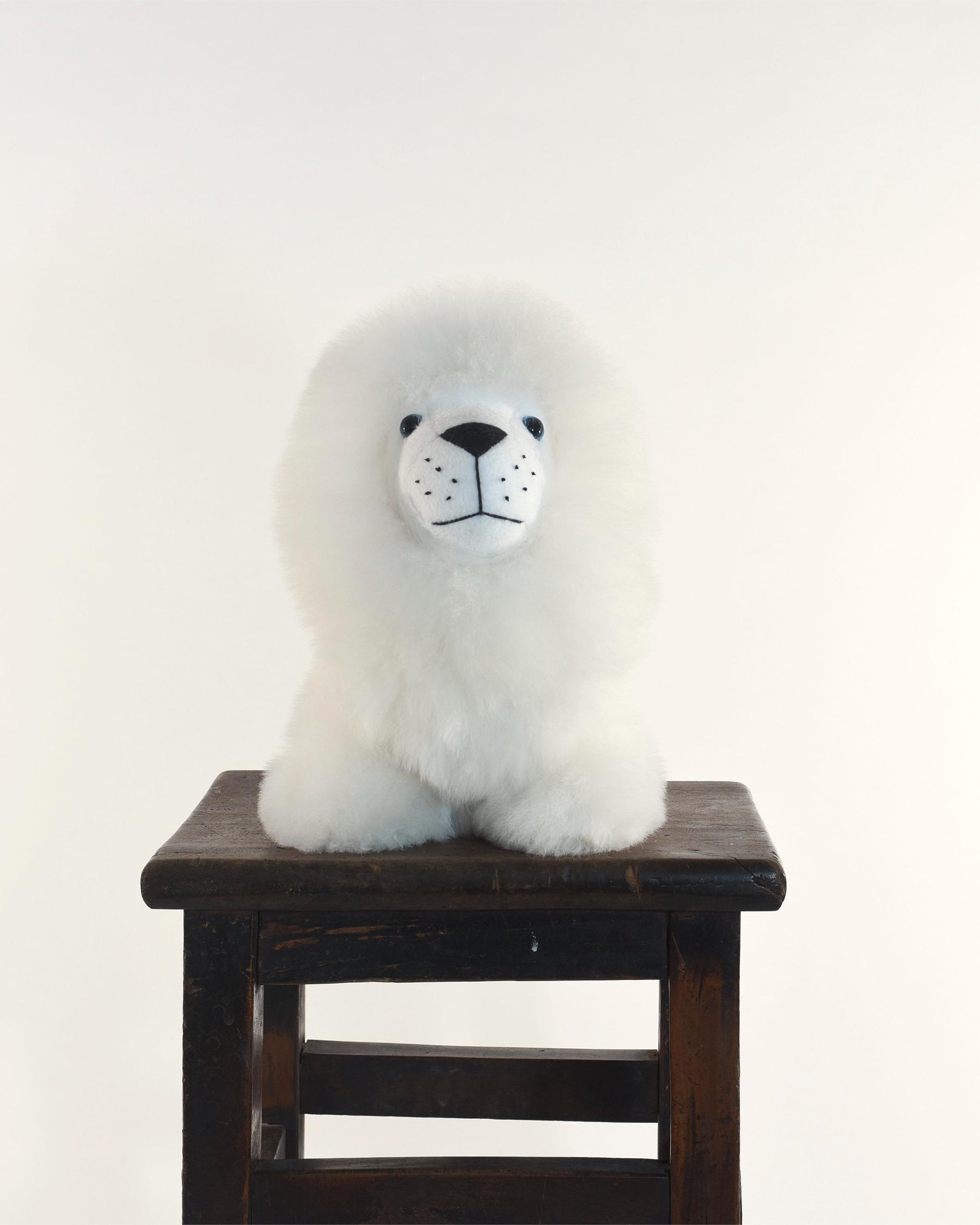 The Lion Baby Alpaca Plush Toy, White