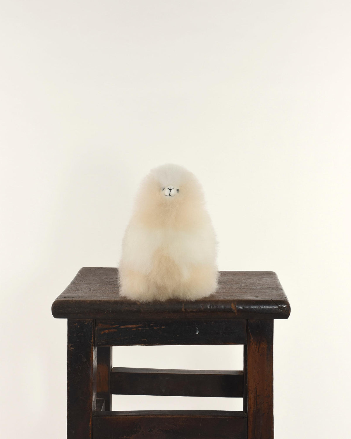 The Mega Mini 18cm Baby Alpaca Plush Toy, Cream & White