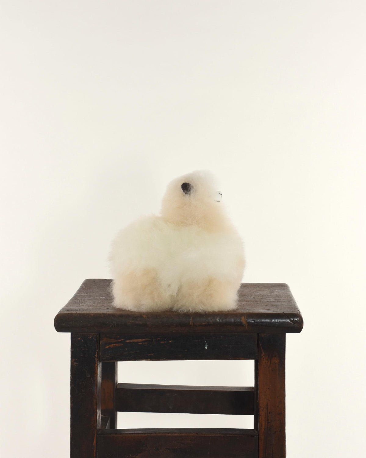 The Mega Mini 18cm Baby Alpaca Plush Toy, Cream & White
