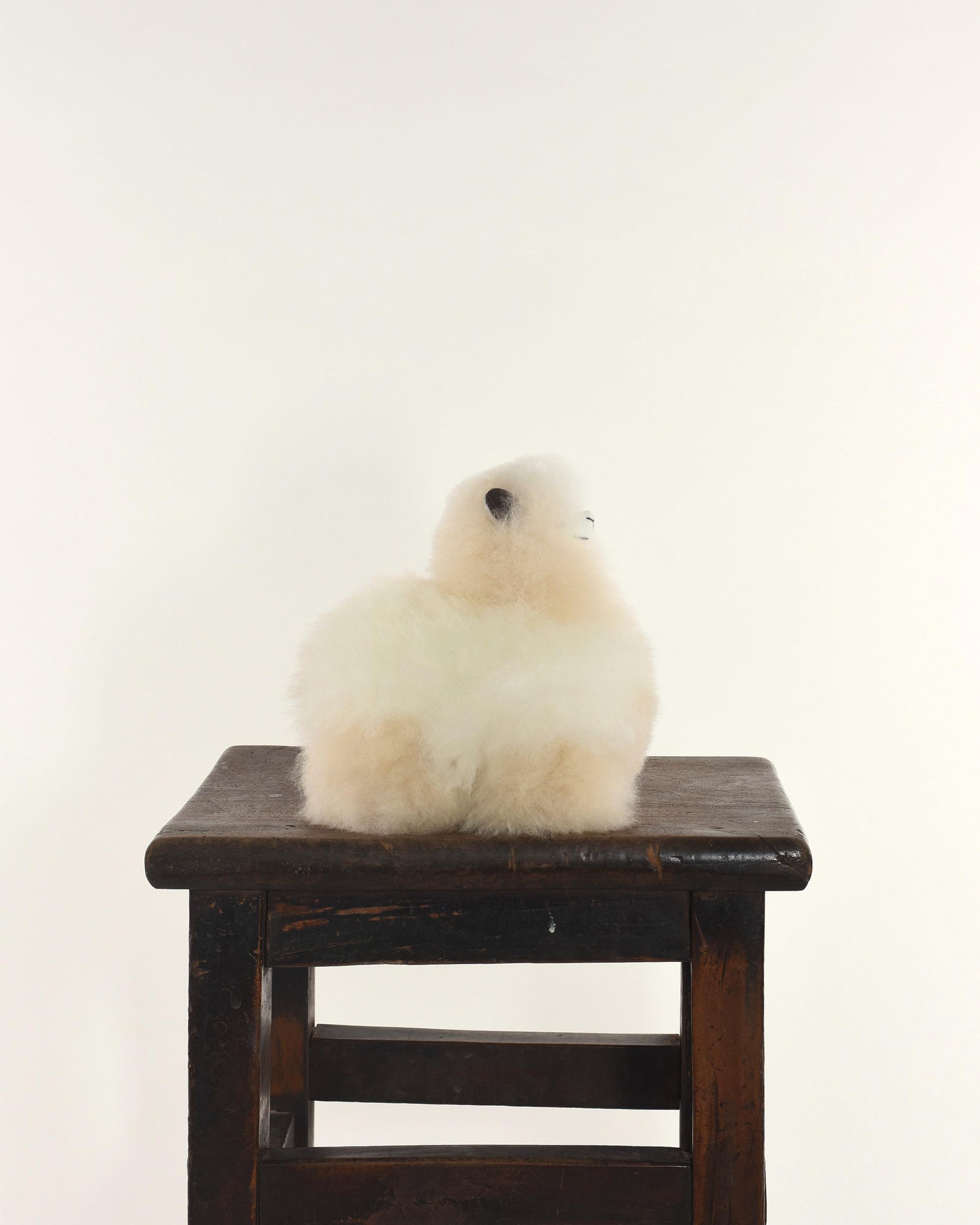 The Mega Mini 18cm Baby Alpaca Plush Toy, Cream & White