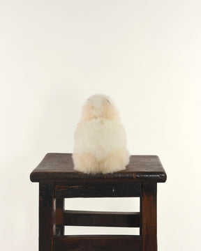 The Mega Mini 18cm Baby Alpaca Plush Toy, Cream & White