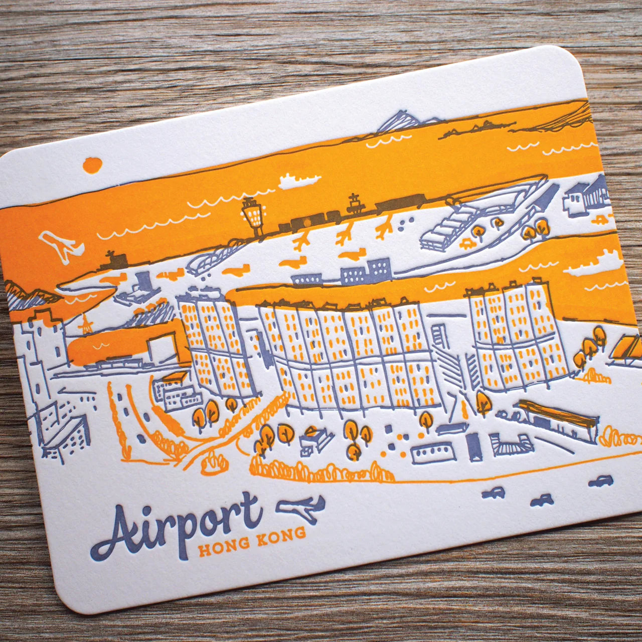 Hong Kong District Letterpress Postcard