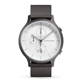 Chronograph, Dark Silver White/ Stainless Steel Strap