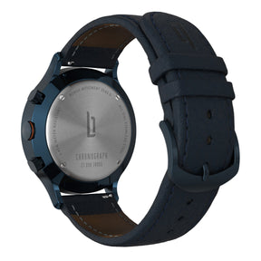 Chronograph, Blue Orange Leather Strap