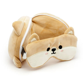 Shiba Inu Dog Travel Pillow Set