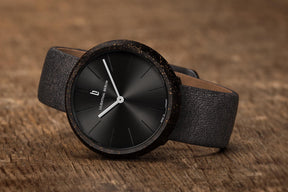Coffee Watch, Espresso/ Brown Leather Strap