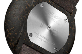 Coffee Watch, Espresso/ Brown Leather Strap