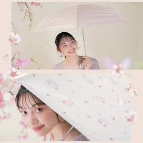 Chiikawa x Wpc. 100% UV Protection Parasol Mini Umbrella, Patchwork Off-white