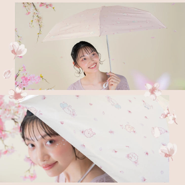Chiikawa x Wpc. 100% UV Protection Parasol Mini Umbrella, Patchwork Off-white