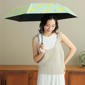 Chiikawa x Wpc. 100% UV Protection Parasol Umbrella, Flower Crown/Sleepy Yellow