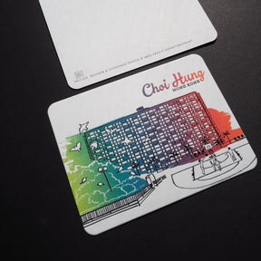 Hong Kong District Letterpress Postcard