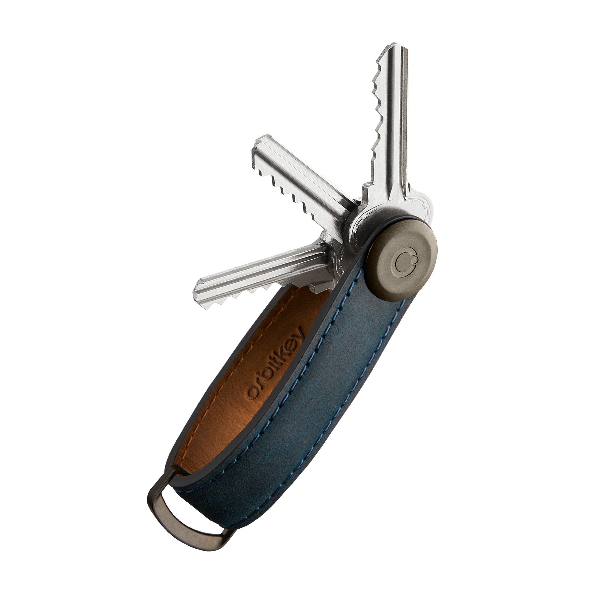 Crazy Horse Leather Key Organiser, Marine Blue/Blue | Orbitkey - Wake Concept Store  