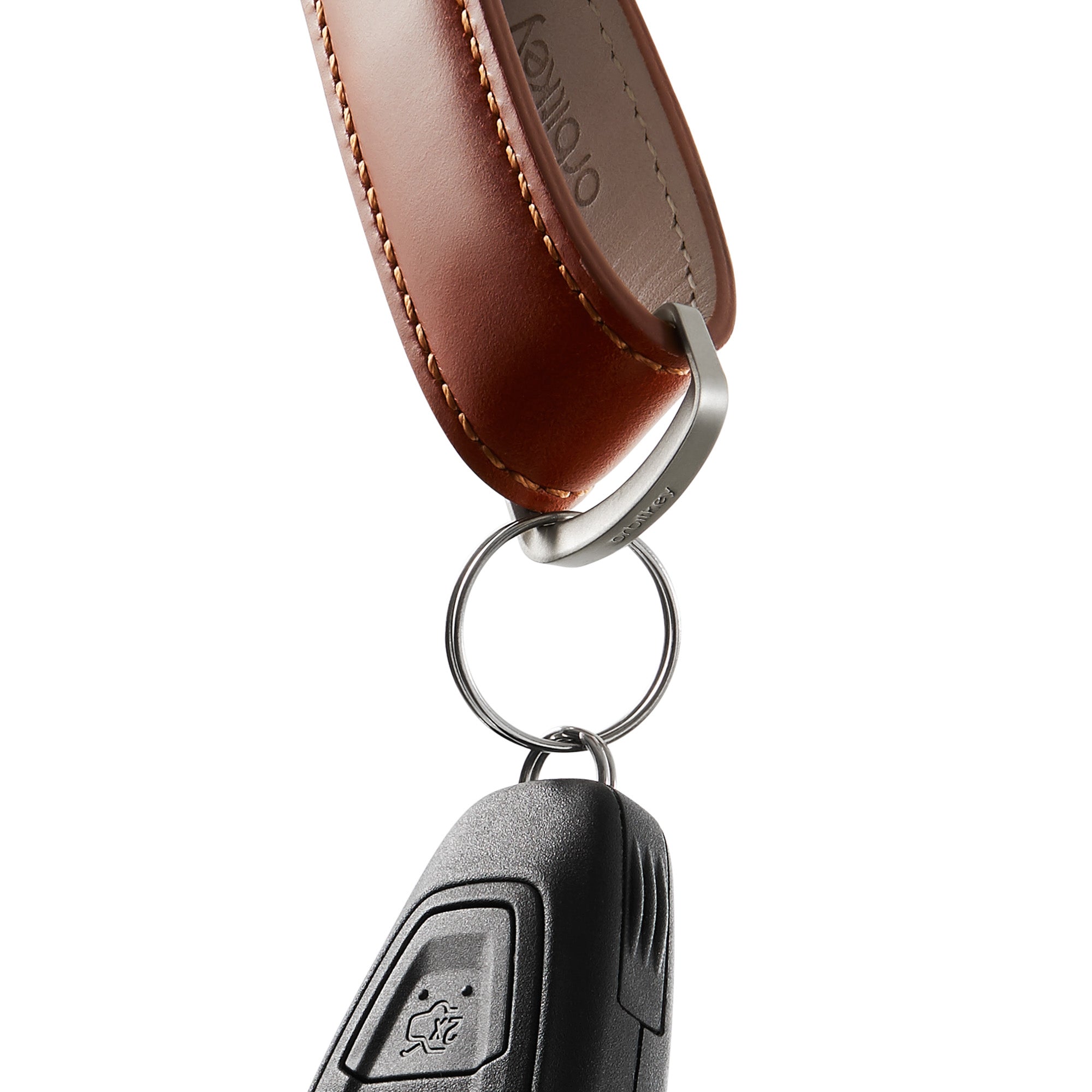 Leather Key Organiser, Cognac with Tan Stitching | Orbitkey - Wake Concept Store  