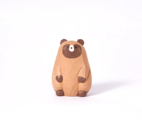 Piri Piri Carved Wooden Tanuki