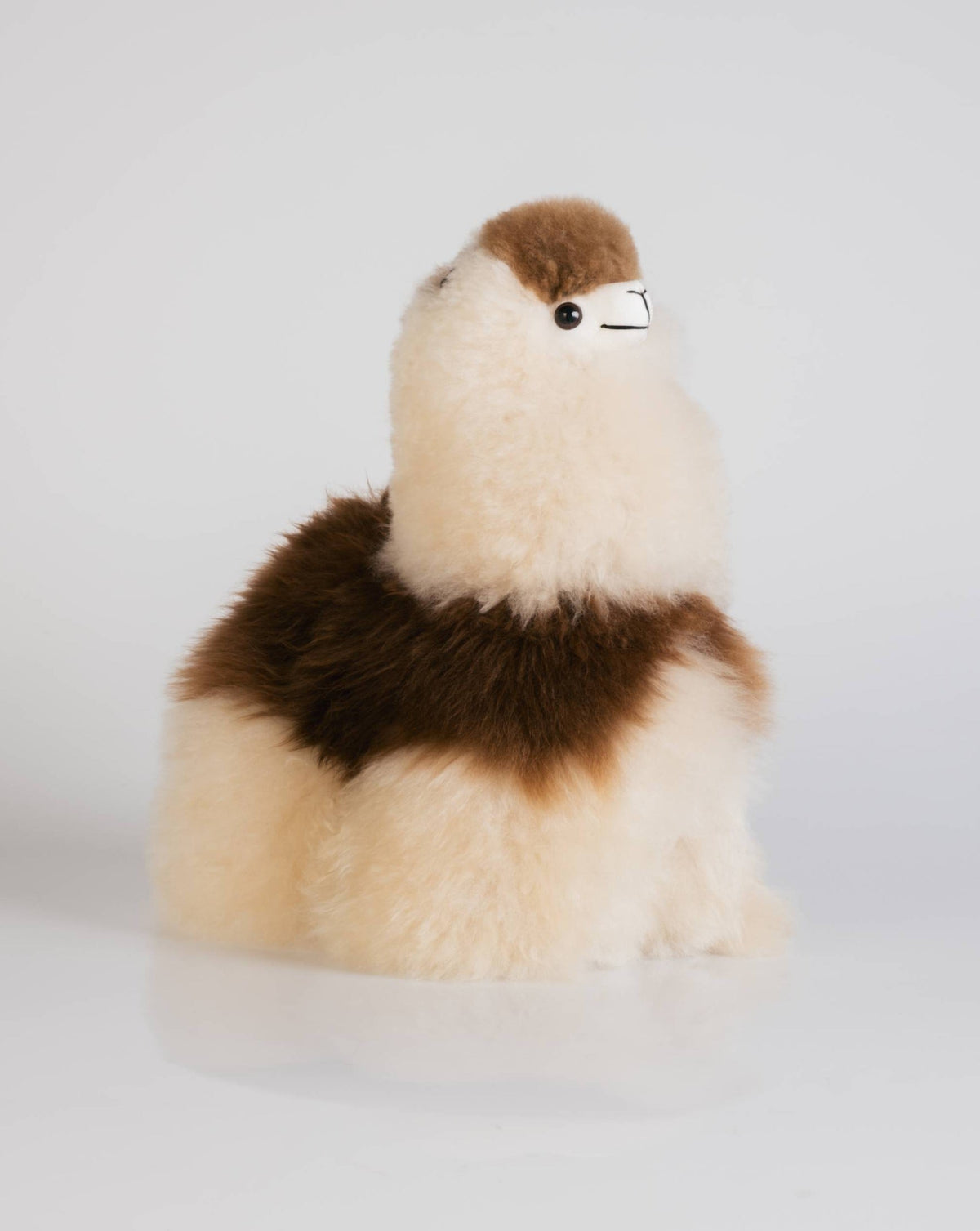 The Fat Ass 38cm Baby Alpaca Plush Toy, Brown & Cream