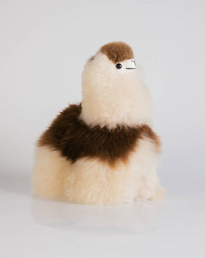 The Fat Ass 38cm Baby Alpaca Plush Toy, Brown & Cream