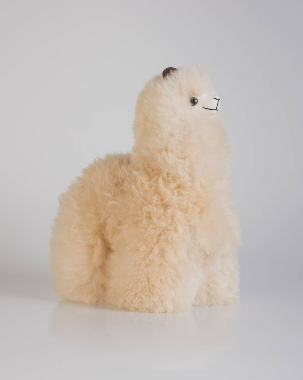 The Fat Ass 38cm Baby Alpaca Plush Toy, Cream & White
