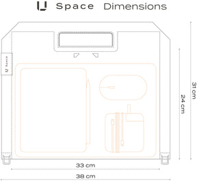 U Space, Modular Work Bag, Ebony Black