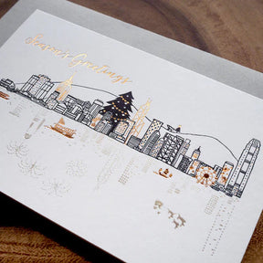 Hong Kong Letterpress Christmas Card
