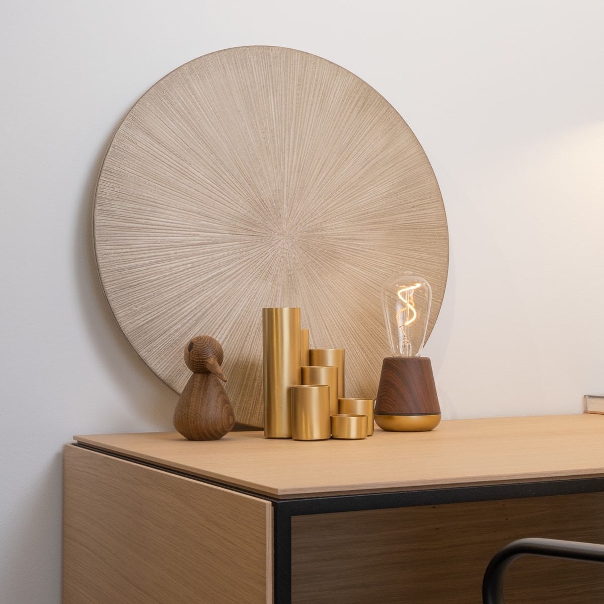 One Walnut Cordless Table Lamp | Humble - Wake Concept Store  