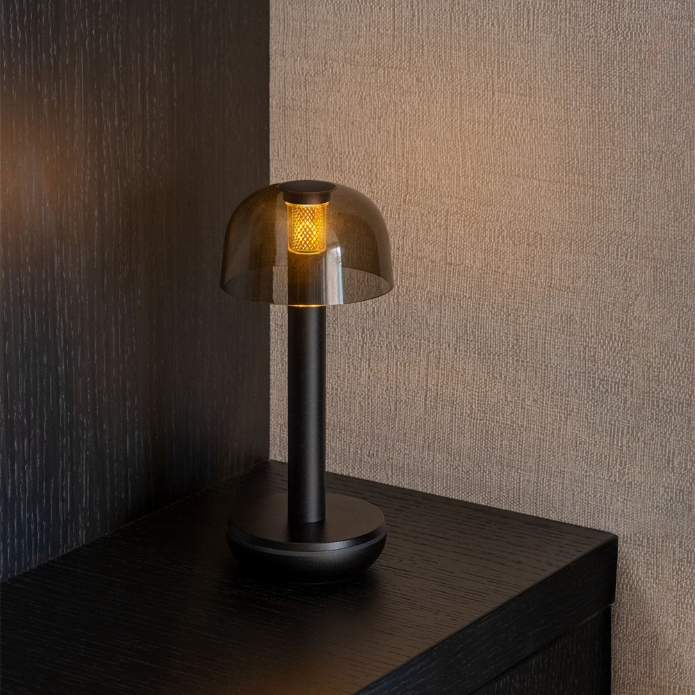Two Black Smoked Cordless Table Lamp | Humble - Wake Concept Store  