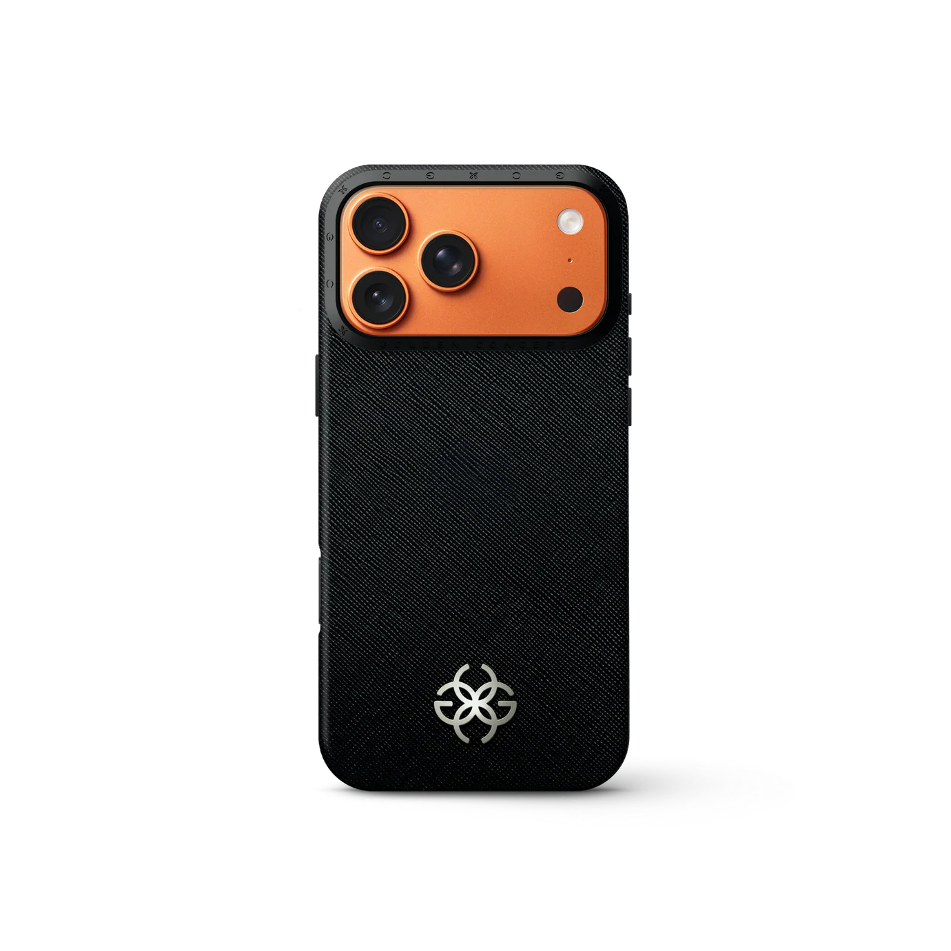 iPhone Case 17 Pro Max, Saffiano Leather Logo