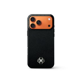 iPhone Case 17 Pro Max, Saffiano Leather Logo