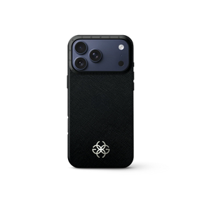 iPhone Case 17 Pro Max, Saffiano Leather Logo