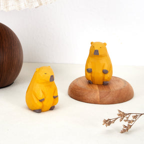 Piri Piri Carved Wooden Capybara