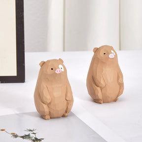 Piri Piri Carved Wooden Wildboar