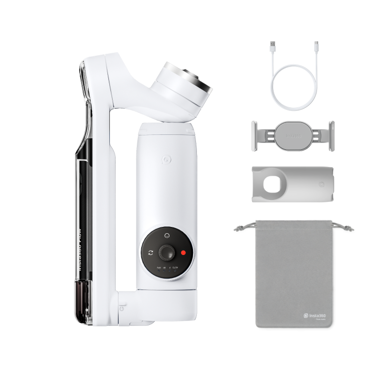 Insta360 Flow 3-Axis AI-Powered Smartphone Stabilizer Creator Kit, White 