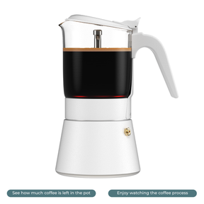 ClearBrew Moka Pot, White