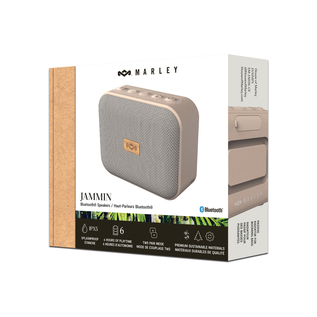 Jammin Bluetooth Speaker, Cream