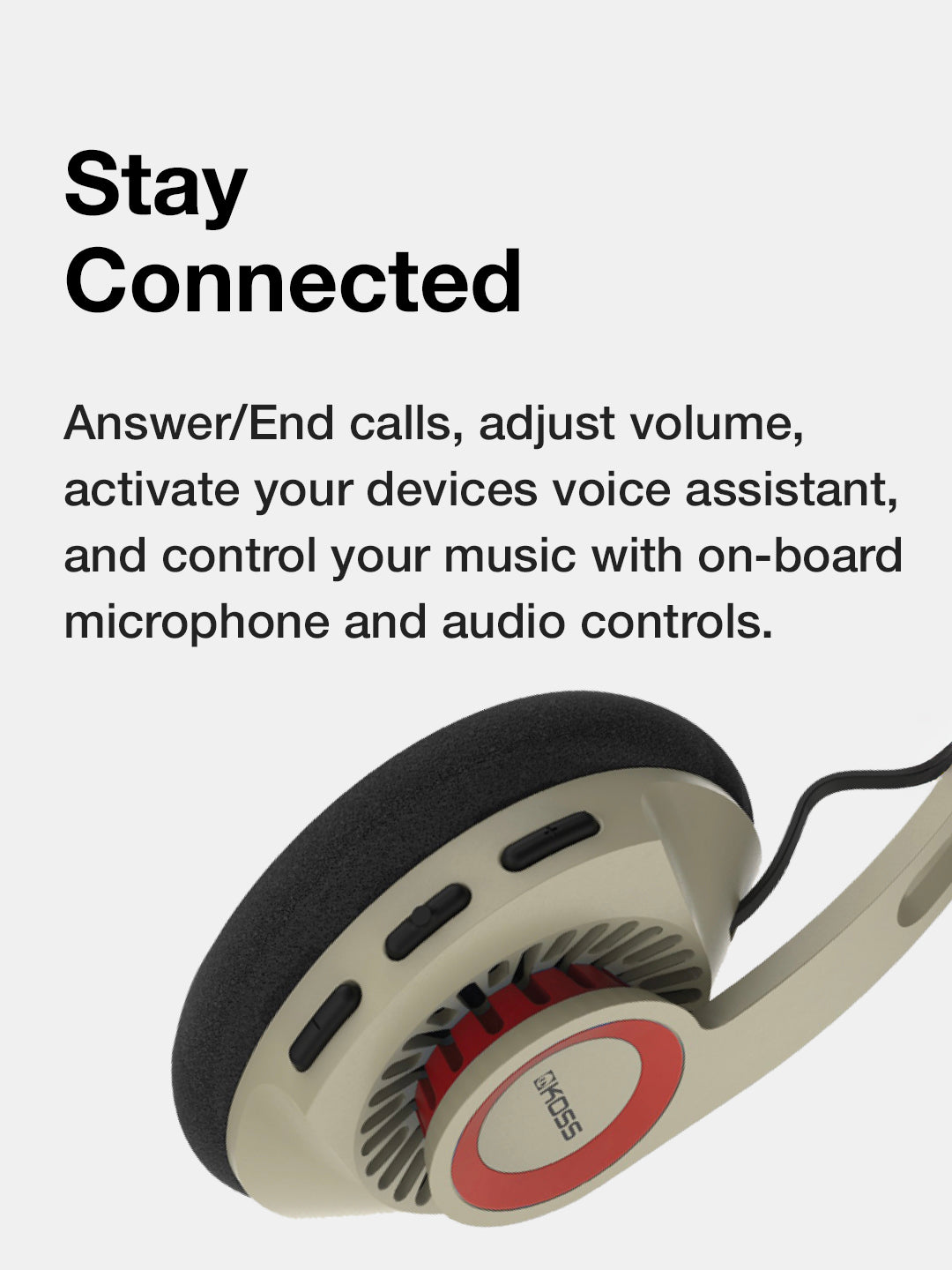 KPH30 Wireless On Ear Headphones, Rhythm Beige