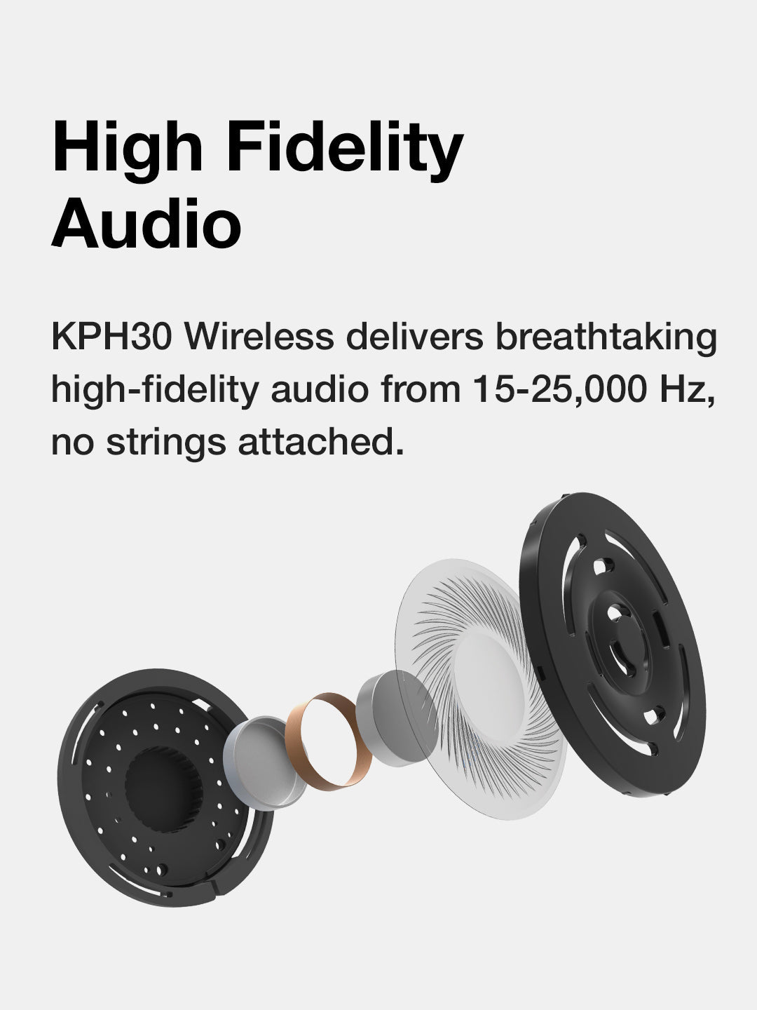 KPH30 Wireless On Ear Headphones, Rhythm Beige
