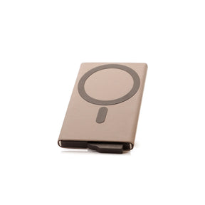 LUCID Refined Biodegradable Leather MagSafe Cardholder for iPhone, Elephant Grey