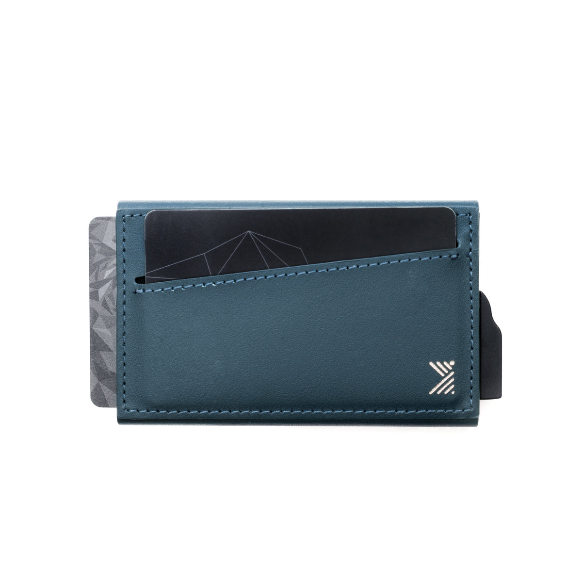 LUCID Refined Biodegradable Leather MagSafe Cardholder for iPhone, Midnight Blue